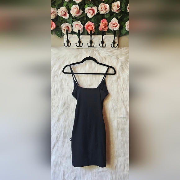 Garage Midnight Black Bodycon Ruched Slip Dress - Picture 5 of 7